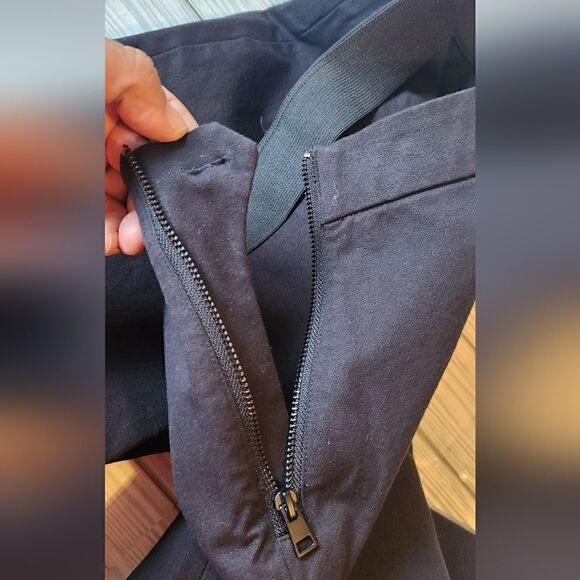 Everlane The Side-Zip Cotton Stretch Black Work Pants Size 6 - Picture 8 of 16